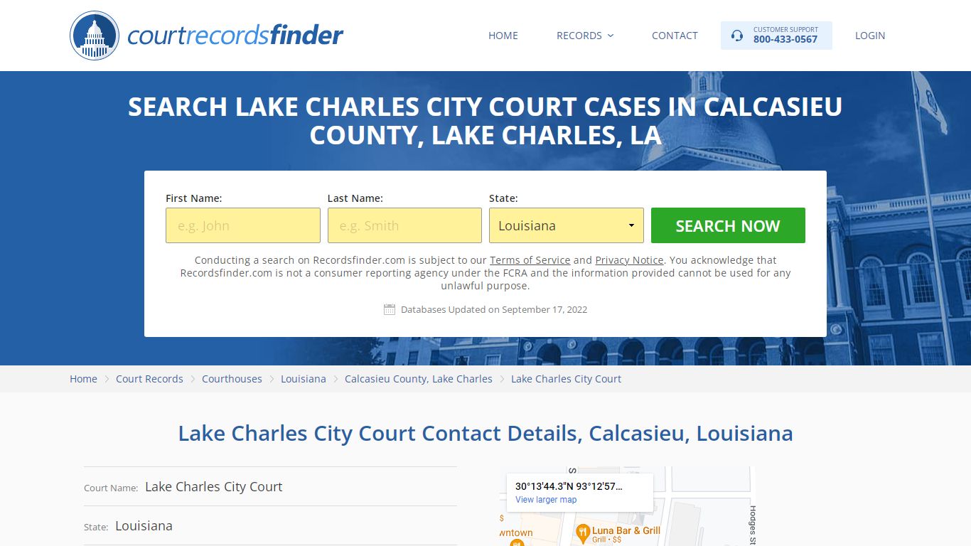Lake Charles City Court Case Search - RecordsFinder